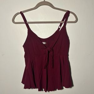 Free People Intimately Maroon Tank Top
